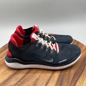 Nike Free Run Shoes Mens Size 10 Black Red Running Comfort Walking Sneakers